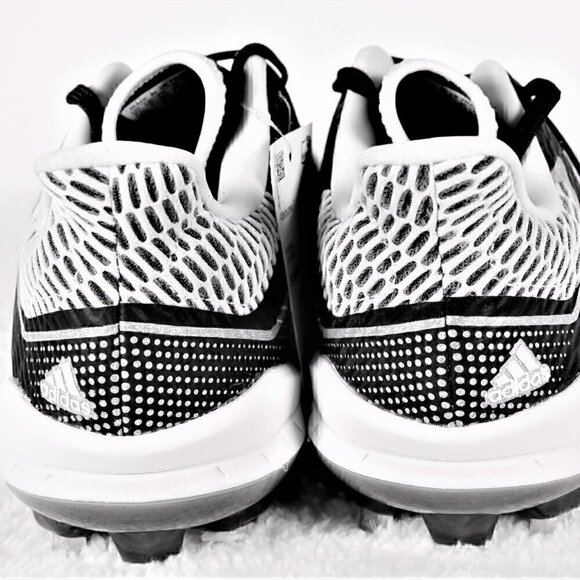 Adidas Afterburner 7 Baseball Cleats Black-White EG5633 SIZE 7.5 (NWT) - Picture 3 of 10